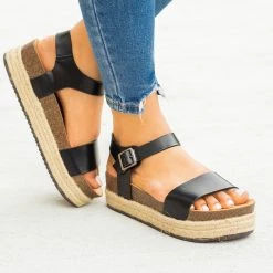 Qupid Shoes Newest Arrivals Comfy Insole Espadrille Flatform Sandals