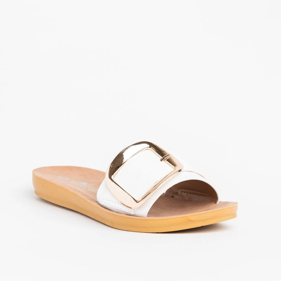 Cherish Newest Arrivals Comfy Jumbo Buckle Slip-On Sandals 3 Cherish Newest Arrivals Comfy Jumbo Buckle Slip-On Sandals