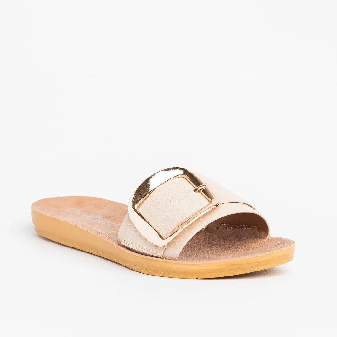 Cherish Newest Arrivals Comfy Jumbo Buckle Slip-On Sandals 1 Cherish Newest Arrivals Comfy Jumbo Buckle Slip-On Sandals