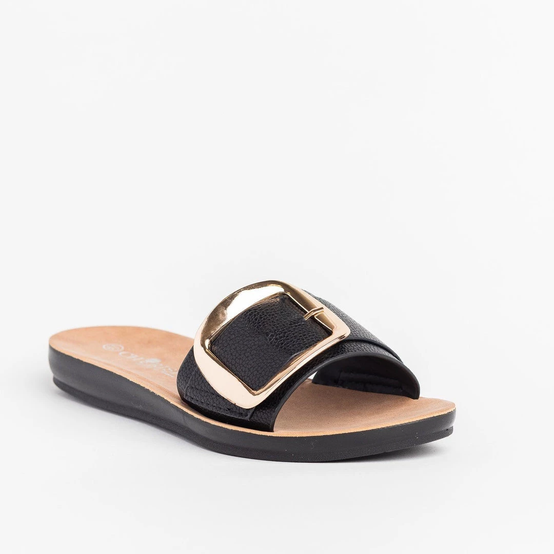 Cherish Newest Arrivals Comfy Jumbo Buckle Slip-On Sandals 2 Cherish Newest Arrivals Comfy Jumbo Buckle Slip-On Sandals
