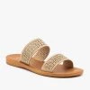 Anna Shoes Comfy Laser Cut Slip On Sandals Newest Arrivals