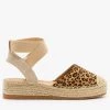 Top Moda Comfy Leopard Print Espadrille Flatforms