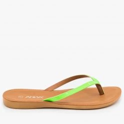 Anna Shoes Newest Arrivals Comfy Neon Flip Flops