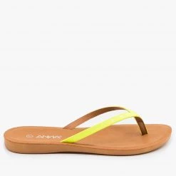 Anna Shoes Newest Arrivals Comfy Neon Flip Flops