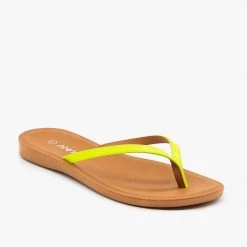Anna Shoes Newest Arrivals Comfy Neon Flip Flops