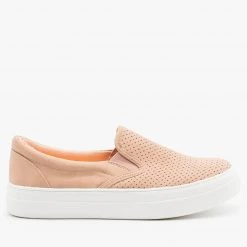 Soda Shoes Newest Arrivals Comfy Pinhole Slip On Sneakers
