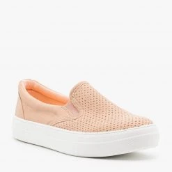 Soda Shoes Newest Arrivals Comfy Pinhole Slip On Sneakers