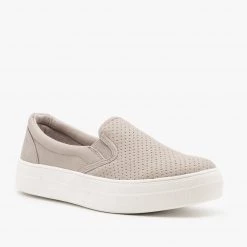 Soda Shoes Newest Arrivals Comfy Pinhole Slip On Sneakers