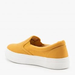 Soda Shoes Newest Arrivals Comfy Pinhole Slip On Sneakers