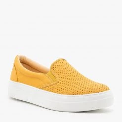 Soda Shoes Newest Arrivals Comfy Pinhole Slip On Sneakers
