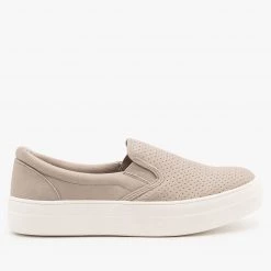Soda Shoes Newest Arrivals Comfy Pinhole Slip On Sneakers