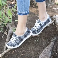 Forever Comfy Plaid Slip-On Sneakers