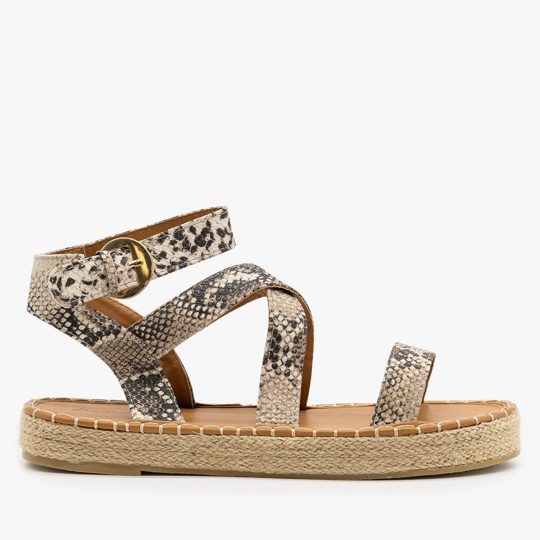 Qupid Shoes Newest Arrivals Comfy Snake Print Espadrille Sandals 1 Qupid Shoes Newest Arrivals Comfy Snake Print Espadrille Sandals