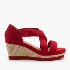 Bamboo Shoes Comfy Strap Espadrille Wedges FINAL SALE