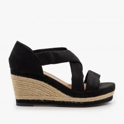 Bamboo Shoes Comfy Strap Espadrille Wedges FINAL SALE