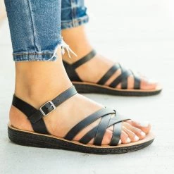 Cherish Comfy Strappy Criss Cross Fashion Sandals