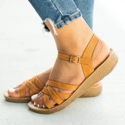Cherish Comfy Strappy Criss Cross Fashion Sandals