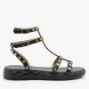 Qupid Shoes Newest Arrivals Comfy Studded Strappy Sandals
