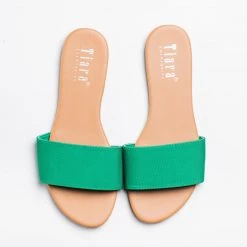 Tiara Shoes Comfy Thick Strap Slip-On Sandals