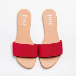Tiara Shoes Comfy Thick Strap Slip-On Sandals