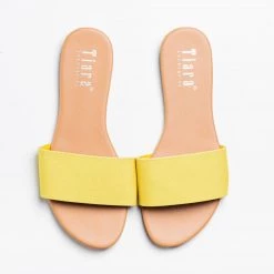 Tiara Shoes Comfy Thick Strap Slip-On Sandals