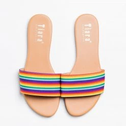 Tiara Shoes Comfy Thick Strap Slip-On Sandals