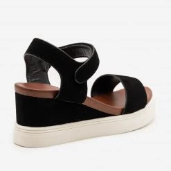 Bamboo Shoes Newest Arrivals Comfy Velcro Clasp Sandal Wedges