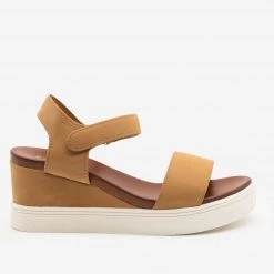 Bamboo Shoes Newest Arrivals Comfy Velcro Clasp Sandal Wedges