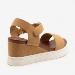 Bamboo Shoes Newest Arrivals Comfy Velcro Clasp Sandal Wedges