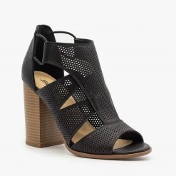 Soda Shoes Contemporary Cutout Pinhole Heels