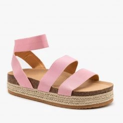 Forever Cork Espadrille Elastic Sandals