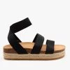 Forever Cork Espadrille Elastic Sandals