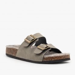 Refresh Newest Arrivals Cork Faux Fur Buckle Slides 15 Refresh Newest Arrivals Cork Faux Fur Buckle Slides