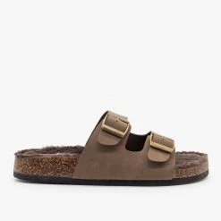 Refresh Newest Arrivals Cork Faux Fur Buckle Slides 19 Refresh Newest Arrivals Cork Faux Fur Buckle Slides