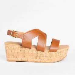 Soda Shoes Newest Arrivals Cork Flatform Wedges