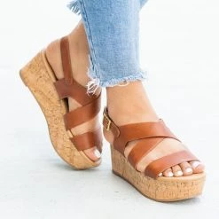 Soda Shoes Newest Arrivals Cork Flatform Wedges