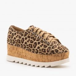 Soda Shoes Cork Platform Fashion Sneakers