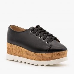 Soda Shoes Cork Platform Fashion Sneakers