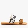 Bamboo Shoes Cow Print Braided Slip On Sandals Newest Arrivals