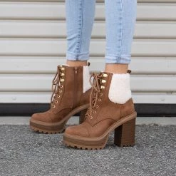 Soda Shoes Cozy Combat Booties