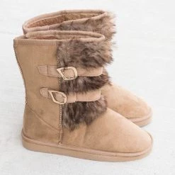 Silver Drew Newest Arrivals Cozy Double Buckle Booties