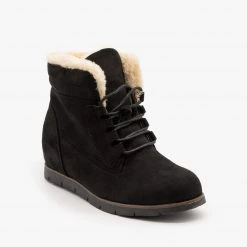 Lucita Shoes Cozy Faux Fur Bootie Wedges Newest Arrivals