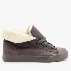 Via Pinky Cozy Faux Sherpa Fashion Sneakers Newest Arrivals