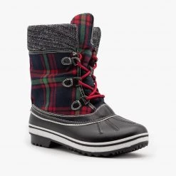 Forever Newest Arrivals Cozy Plaid Winter Boots