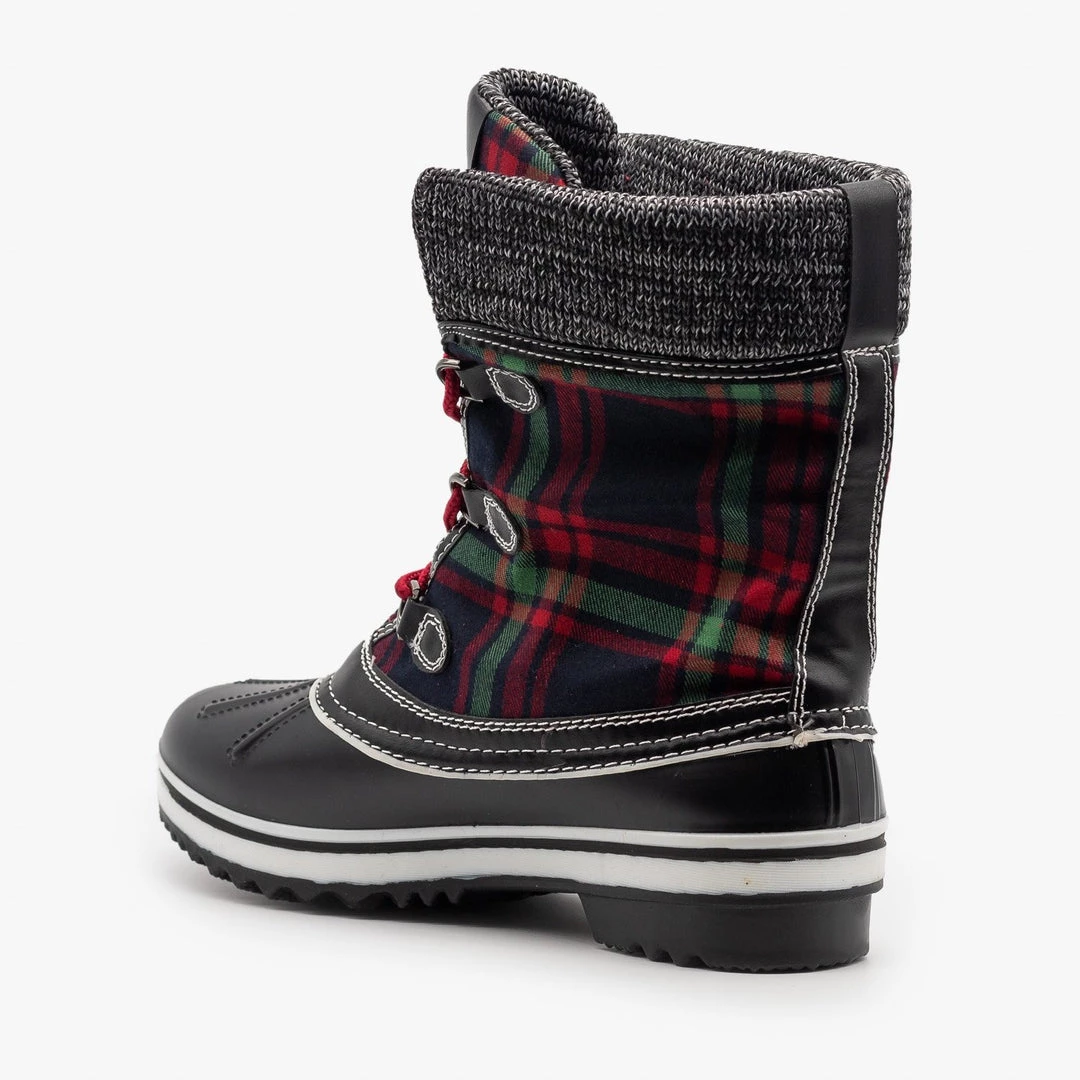 Forever Newest Arrivals Cozy Plaid Winter Boots 3 Forever Newest Arrivals Cozy Plaid Winter Boots