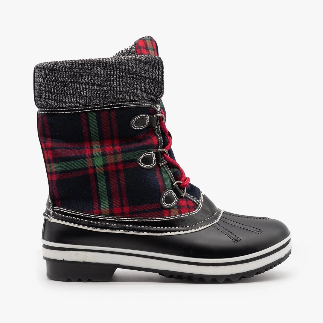 Forever Newest Arrivals Cozy Plaid Winter Boots 2 Forever Newest Arrivals Cozy Plaid Winter Boots