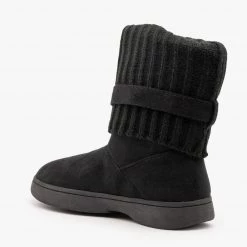 Bamboo Shoes Cozy Sweater-Cuffed Belted Booties