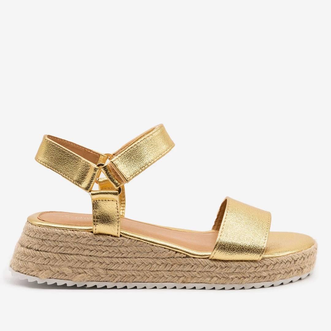 Olivia Miller Cracked Metallic Espadrille Sandals Newest Arrivals 1 Olivia Miller Cracked Metallic Espadrille Sandals Newest Arrivals