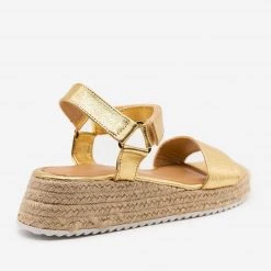 Olivia Miller Cracked Metallic Espadrille Sandals Newest Arrivals 11 Olivia Miller Cracked Metallic Espadrille Sandals Newest Arrivals
