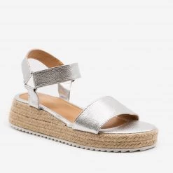 Olivia Miller Cracked Metallic Espadrille Sandals Newest Arrivals 13 Olivia Miller Cracked Metallic Espadrille Sandals Newest Arrivals